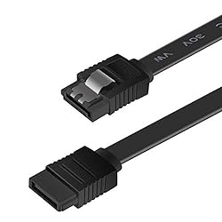 SATA Cable III, BENFEI SATA Cable III 6Gbps Straight HDD SDD Data Cable with Locking Latch 18 Inch Compatible for SATA HDD, SSD, CD Driver, CD Writer - Black
